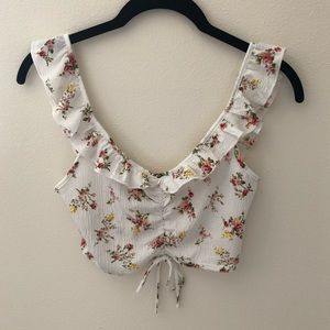 SOLD cropped floral top
